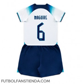 Inglaterra Harry Maguire #6 Primera Equipación Niños Mundial 2022 Manga Corta (+ Pantalones cortos)
